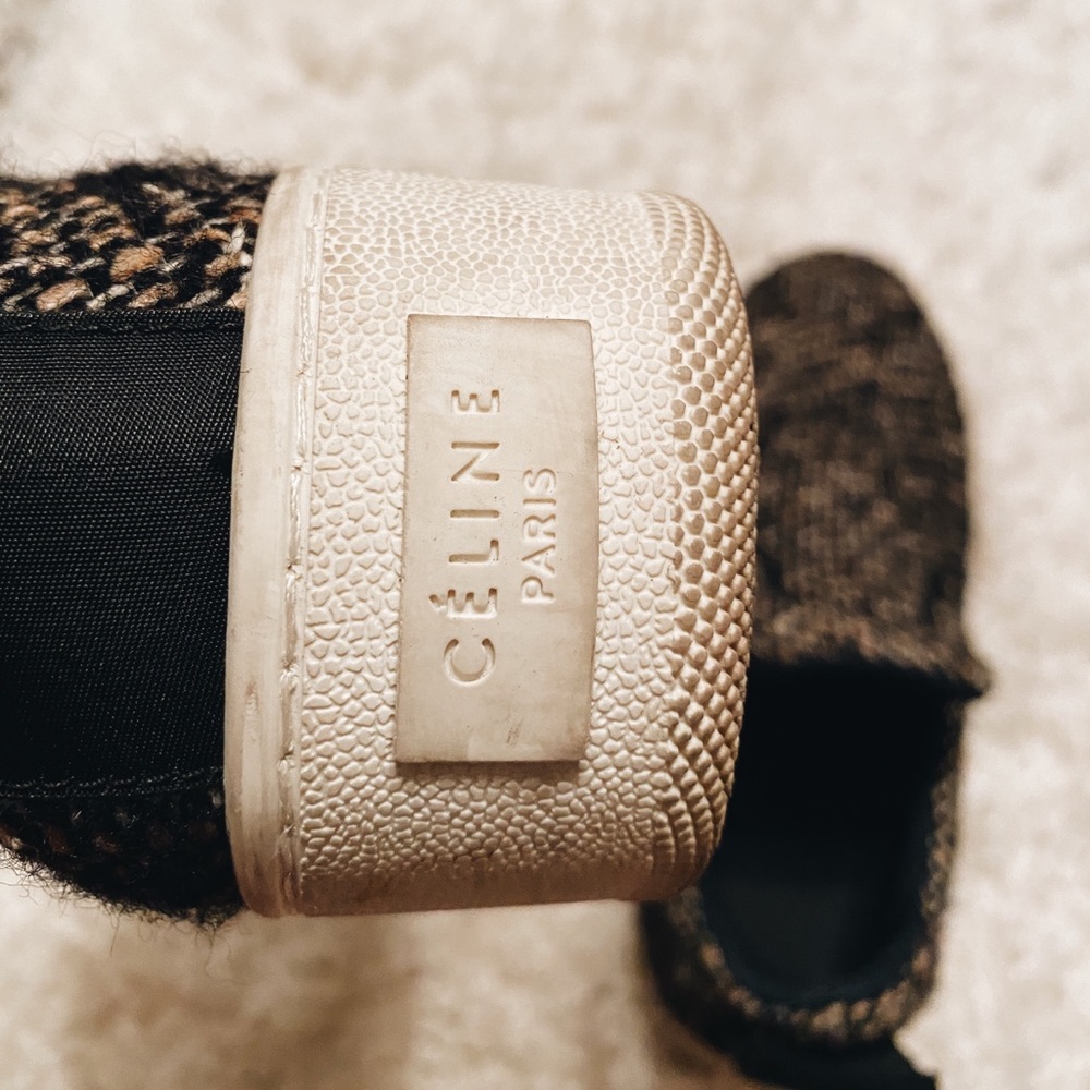 Women’s Celine Black Tweed Slip-On Sneakers - Picture 2 of 5